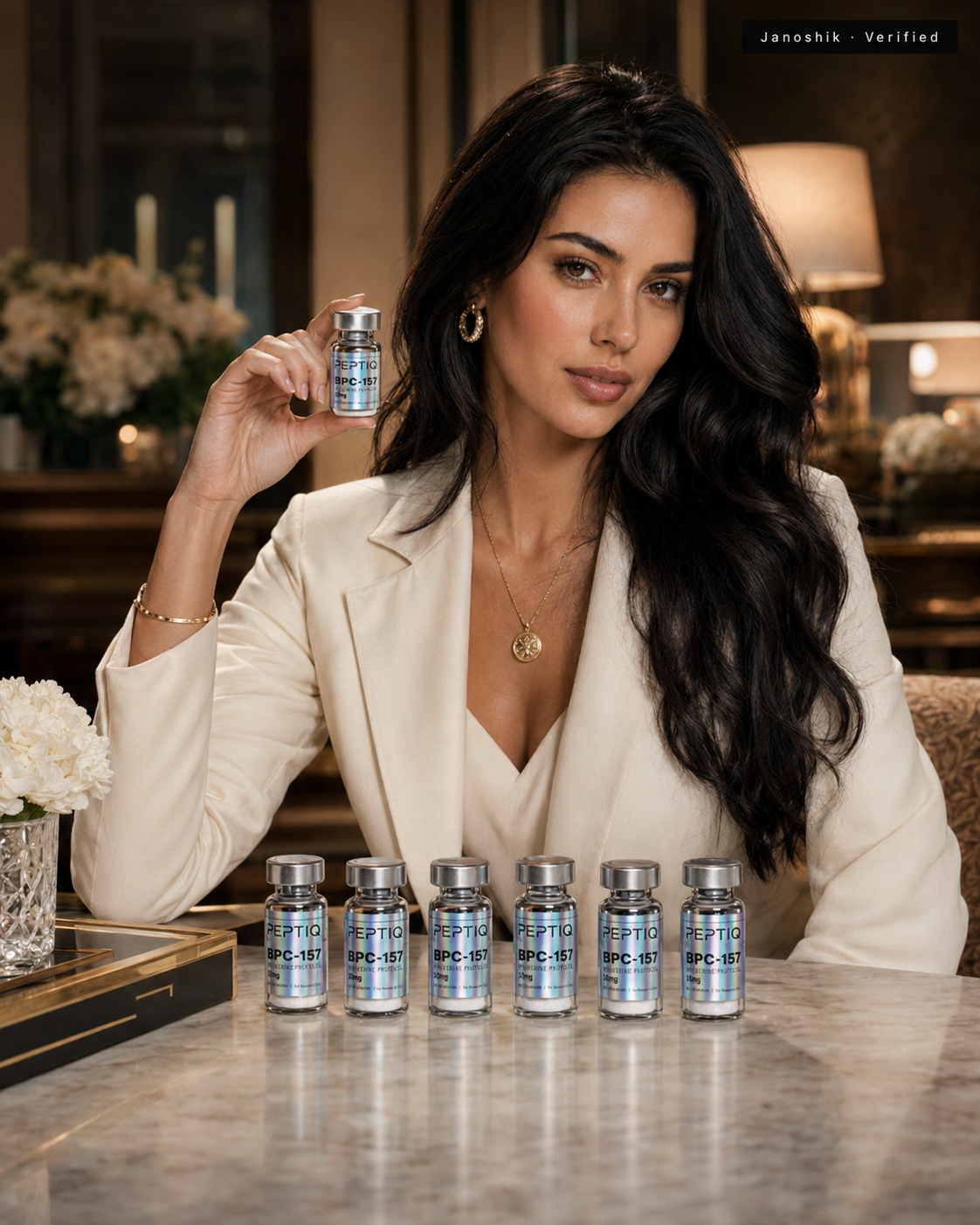 PEPTIQ MX · Mujer elegante · Trinity GLOW