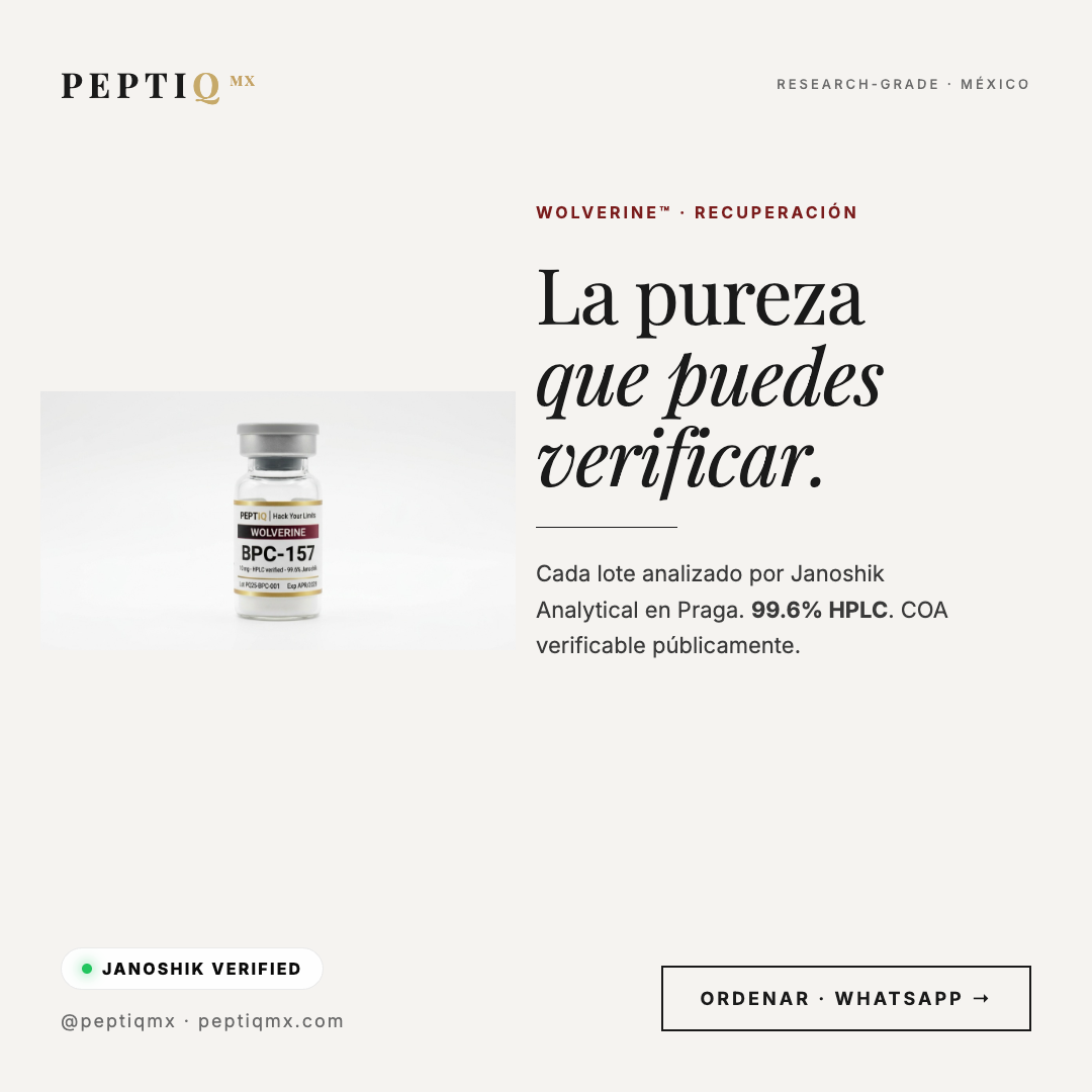 Alpha Reset 50+ · Apex · Vitalidad Total Research-Grade · PEPTIQ
